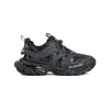 Balenciaga Women Black Mesh And Rubber Track Sneakers In Black