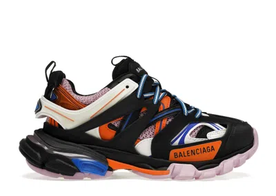 Pre-owned Balenciaga Track Trainers (women's) Sneakers In Black/orange/pink