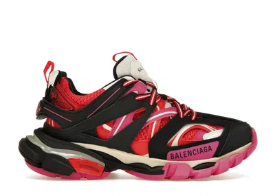 Pre-owned Balenciaga Track Trainers (women's) Sneakers In Black/red/pink