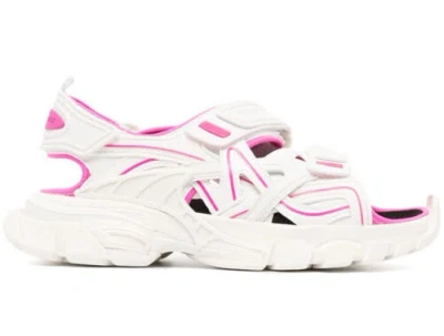 Pre-owned Balenciaga Track Women's Sandal Size 35 Eu / 5 Us White / Fluo Pink