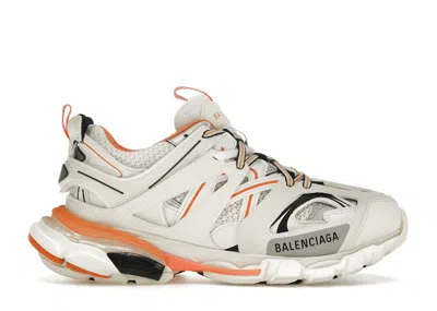 Pre-owned Balenciaga Track (women's) Sneakers In White/orange
