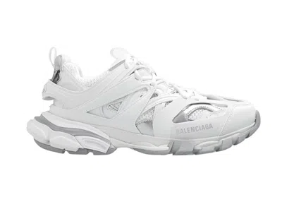 Pre-owned Balenciaga Track (women's) Sneakers In White/silver Metallic
