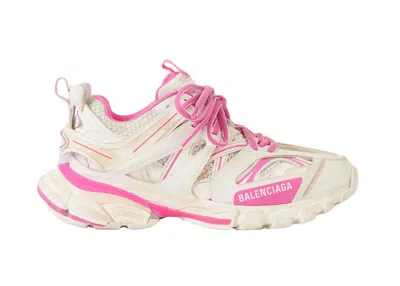 Pre-owned Balenciaga Track Worn Out In Purple White (women's) Sneakers In Pink/beige