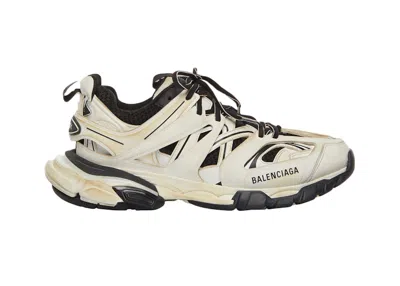 Pre-owned Balenciaga Track Worn Out (women's) Sneakers In White/black