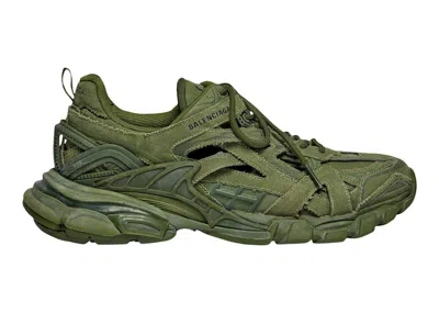 Pre-owned Balenciaga Track.2 Kaki Canvas (women's) Sneakers In Green