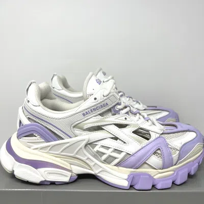 Pre-owned Balenciaga Track.2 Women's Sneakers Size 39 Eu/ 9 Us Purple White Beige