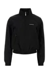 Balenciaga Black Bomber Jacket With Zip And Logo