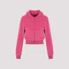 Balenciaga Women's Bb Motel Zip-up Hoodie Fitted In Dark Pink In Dark Pink