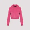 Balenciaga Women's Bb Motel Zip-up Hoodie Fitted In Dark Pink In Multicolor