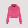 Balenciaga Women's Bb Motel Zip-up Hoodie Fitted In Dark Pink In Purple