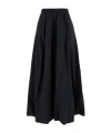 Balenciaga Elastic-waistband Pleated Skirt In Black