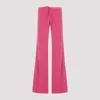 Balenciaga Terry Flared Track Pants In Dark Pink