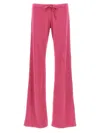 Balenciaga Terry Flared Track Pants In Darkpink