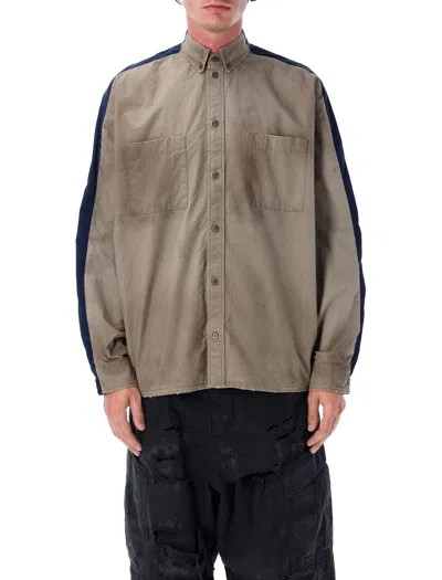 Balenciaga Tracksuit Shirt In Brown