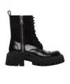 Balenciaga Tractor 20mm Lace-up Boots In Black