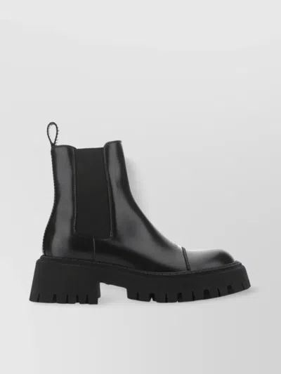 BALENCIAGA TRACTOR ANKLE BOOTS IN SMOOTH CALF LEATHER