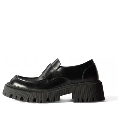 Balenciaga Tractor Loafer Shoes 'black Smooth Calfskin'