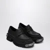 Balenciaga Black Leather Tractor Loafers Men