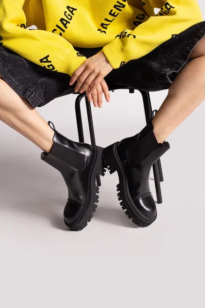 Balenciaga ‘tractor' Platform Chelsea Boots In Black