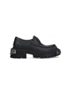 Balenciaga Black Leather Tractor Loafers Men