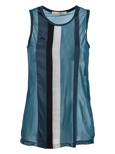 Pre-owned Balenciaga Transparent Striped Tank Top