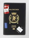 Balenciaga Travel Document Organizer Graphic Print In Black