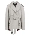 Balenciaga Cropped Trench Coat In Beige