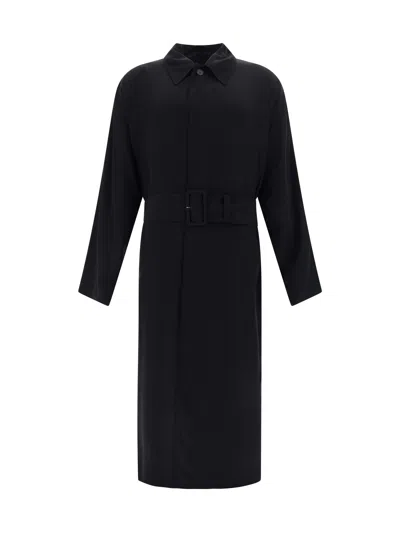 Balenciaga Trench Coat In Black
