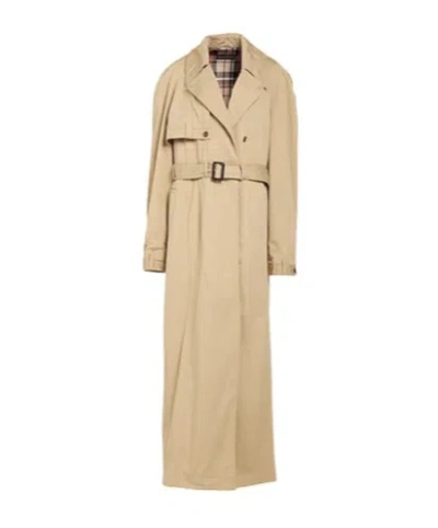 Balenciaga Trench Coats In Nude