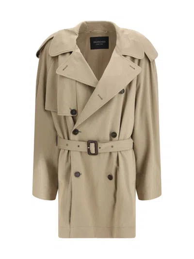 Balenciaga Trench Coats In Brown