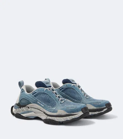 Balenciaga Triple S 2 Denim Sneakers In Multi