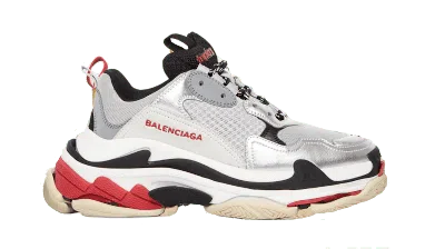 Pre-owned Balenciaga Triple S 2018 (women's) Sneakers In Red/silver In Multi
