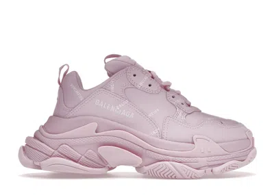 Pre-owned Balenciaga Triple S All Over (women's) Sneakers In Pink/white