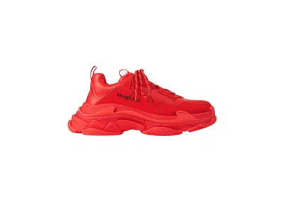 Pre-owned Balenciaga Triple S Allover Logo (women's) Sneakers In Red/black