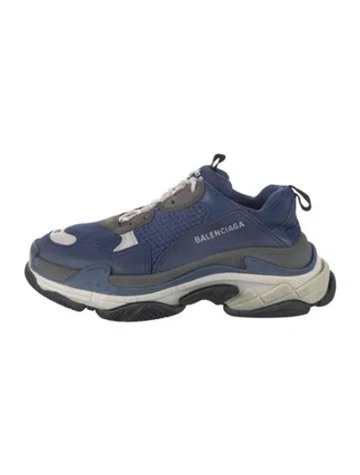 Pre-owned Balenciaga Triple S Chunky Sneakers In Blue
