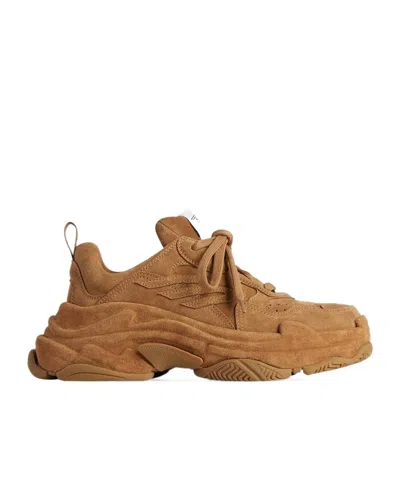 Balenciaga Triple S Chunky Sneakers In Brown
