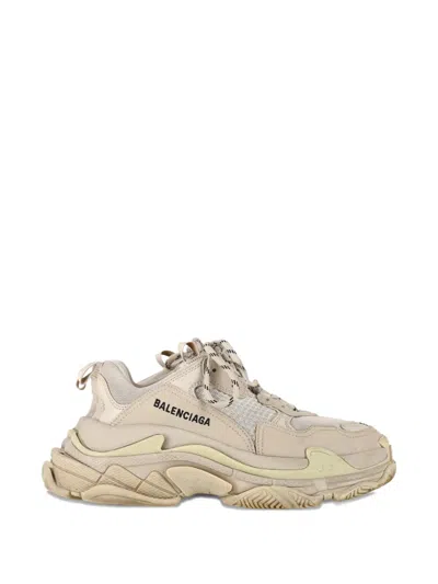 Pre-owned Balenciaga Triple S Chunky Sneakers In Neutral