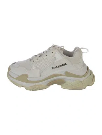 Pre-owned Balenciaga Triple S Chunky Sneakers In White