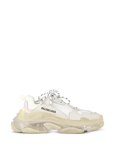Pre-owned Balenciaga Triple S Chunky-sole Sneakers In White