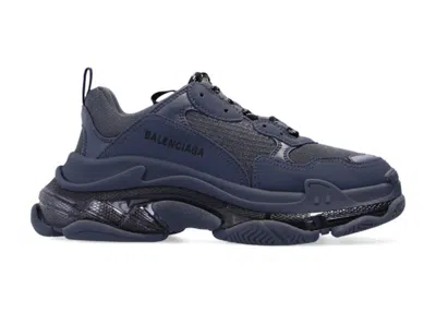 Pre-owned Balenciaga Triple S Clear Sole Deep (women's) Sneakers In Blue/grey