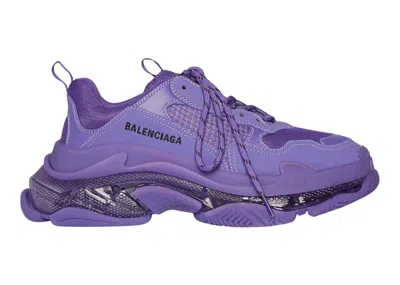 Pre-owned Balenciaga Triple S Clear Sole Deep (women's) Sneakers In Purple