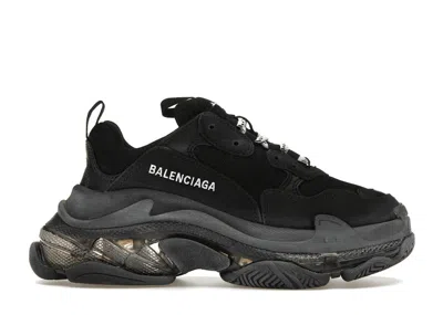 Pre-owned Balenciaga Triple S Clear Sole Double (women's) Sneakers In Black