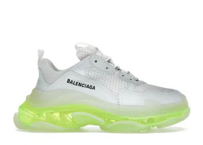 Pre-owned Balenciaga Triple S Clear Sole Fluo (women's) Sneakers In White/yellow In Multi