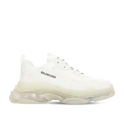 Balenciaga Triple S Clear Sole Sneakers In White