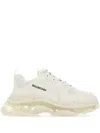 Balenciaga Triple S Clear Sole White Low Top Sneakers In Nude