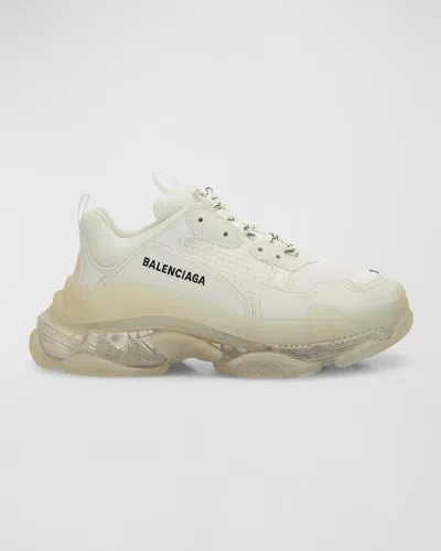 Balenciaga Triple S Clear-sole Sneakers In White