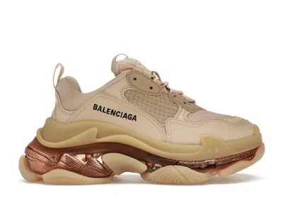 Pre-owned Balenciaga Triple S Clear Sole (women's) Sneakers In Beige