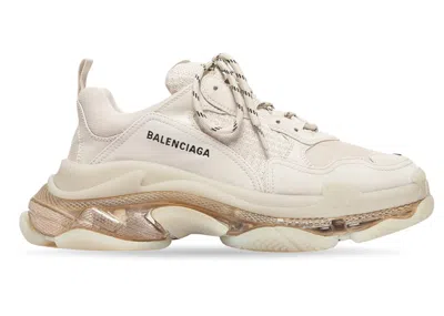Pre-owned Balenciaga Triple S Clear Sole (women's) Sneakers In Beige In Sand