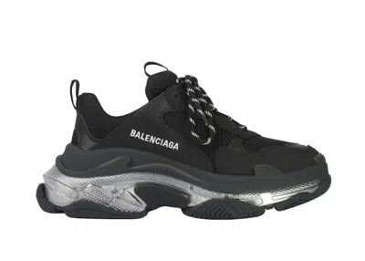 Pre-owned Balenciaga Triple S Clear Sole (women's) Sneakers In Black/ivory