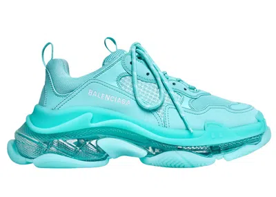 Pre-owned Balenciaga Triple S Clear Sole (women's) Sneakers In Blue